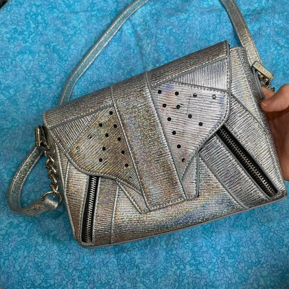 Skinnydip London SUPER HOLO Faux Vegan ‘Leather’ Chain Purse